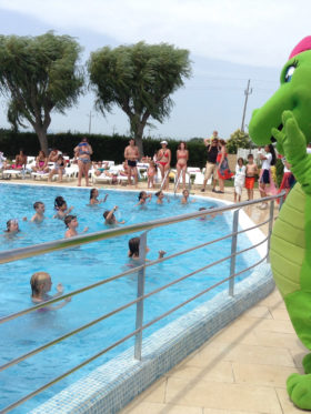 Amfora campsite - Evening show - Activity with the mascot in the water park
